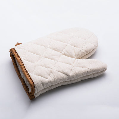 Yika® Pure cotton white heat-resistant oven mitts