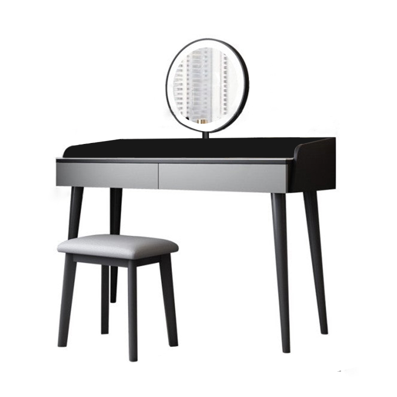 Lazio Black Rectangular Makeup Vanities 31.49"D