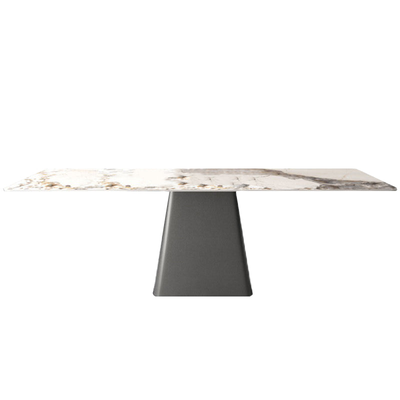 Faenza White Titanium Dining Table 55.12"D