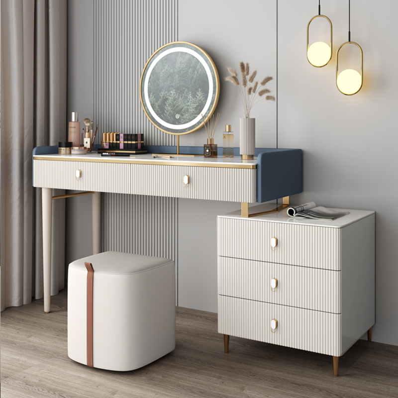 Faenza Rectangular White Marble Dresser 31.49"D