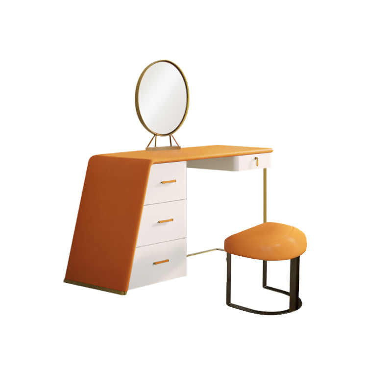 Imperia Orange Leather Makeup Vanities 47.20"D