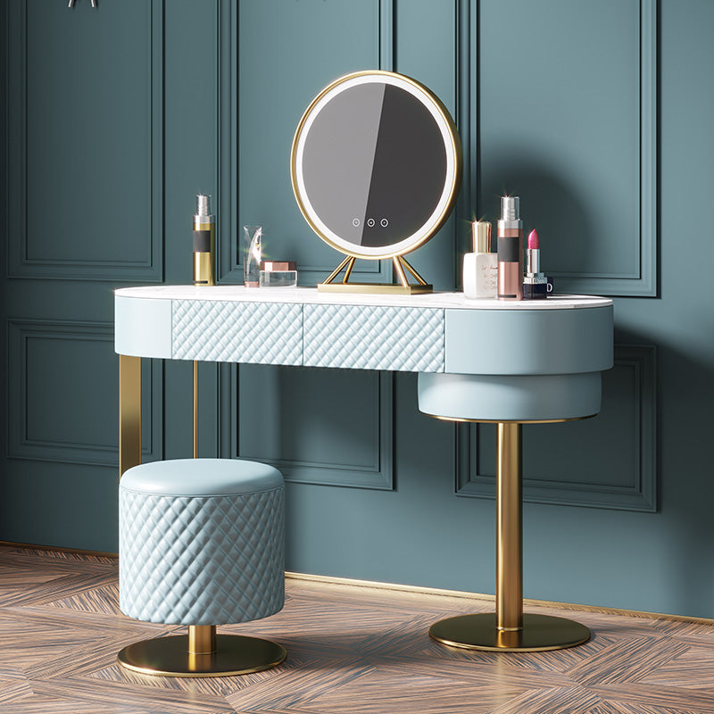 Anzio Roma Blue Slate Makeup Vanities 47.24"D