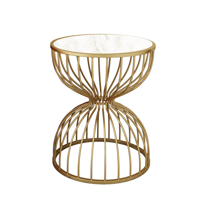 Bergamo Modern Marble Side Table 19.69"D