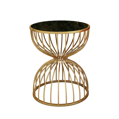 Bergamo Modern Marble Side Table 19.69"D