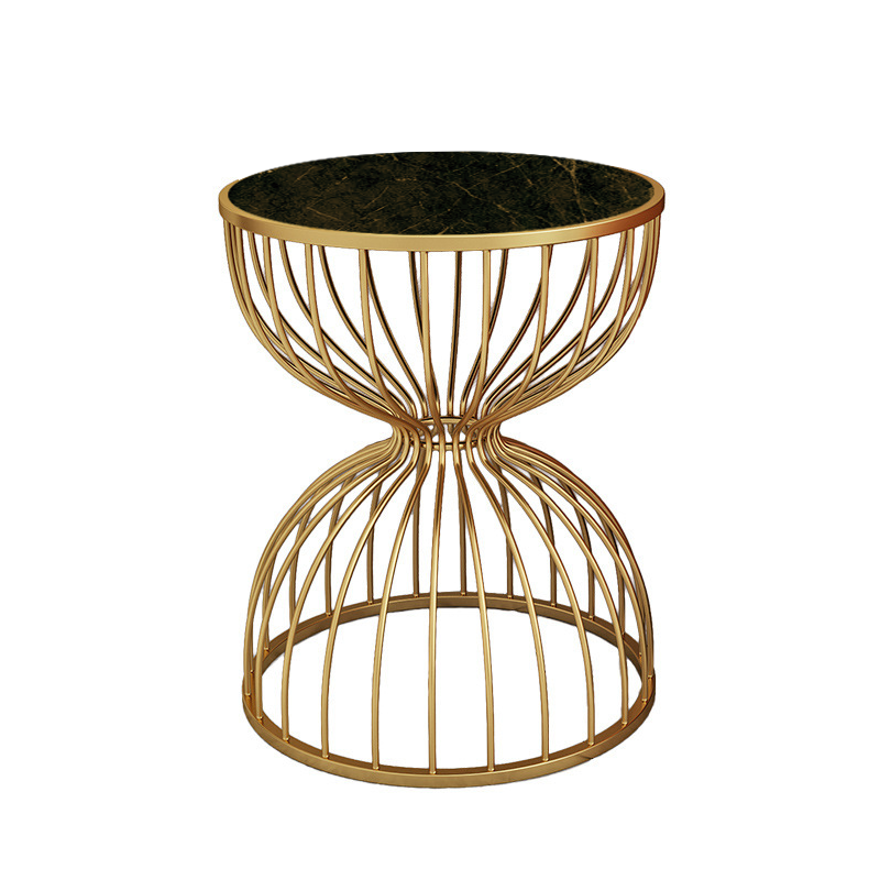 Bergamo Modern Marble Side Table 19.69"D