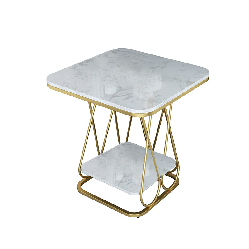 Bergamo White Marble Side Table 19.69"D