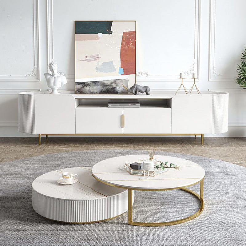 Saronno Beige Slate TV Stand 70.87"D 