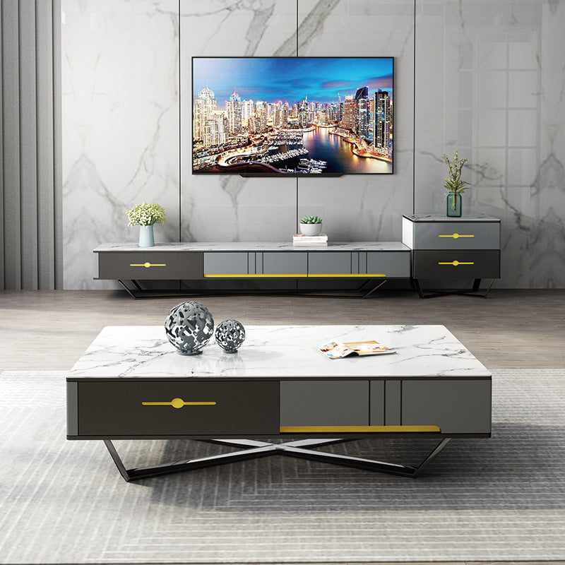Bergamo Grey Slate Coffee Table 51.18"D