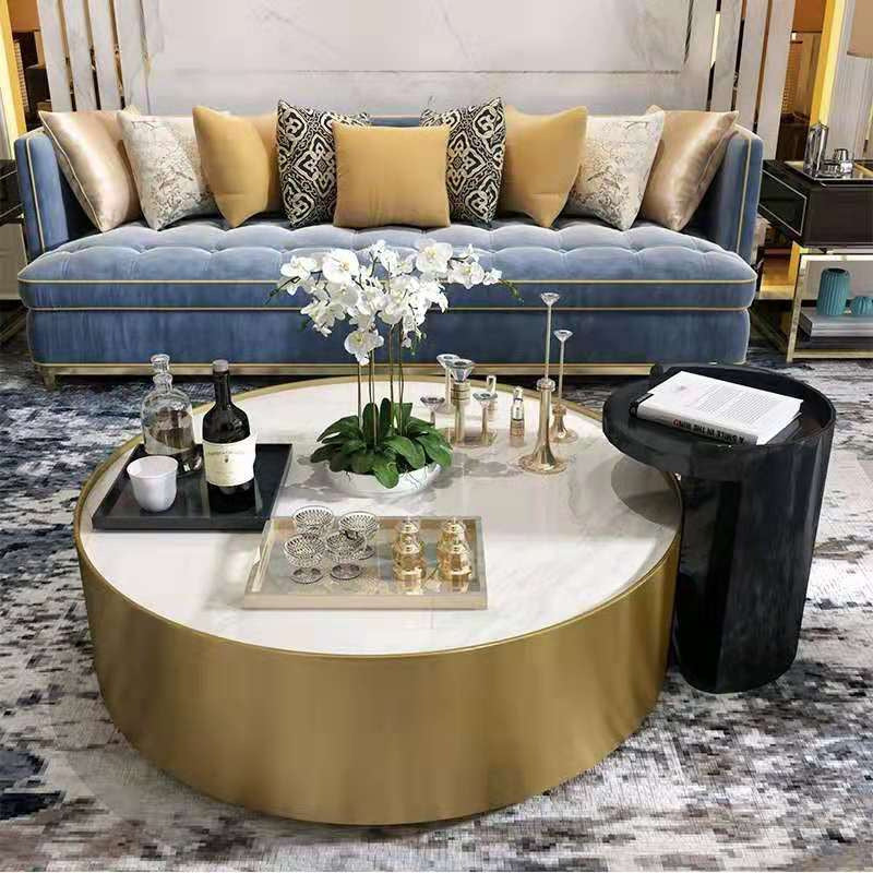 Segrate White and Gold Coffee Table 39.37&
