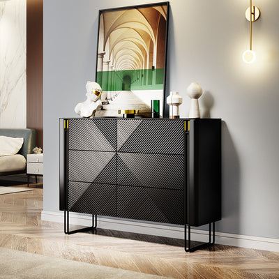 Pistoia Black Solid Wood Dresser 47.24"D