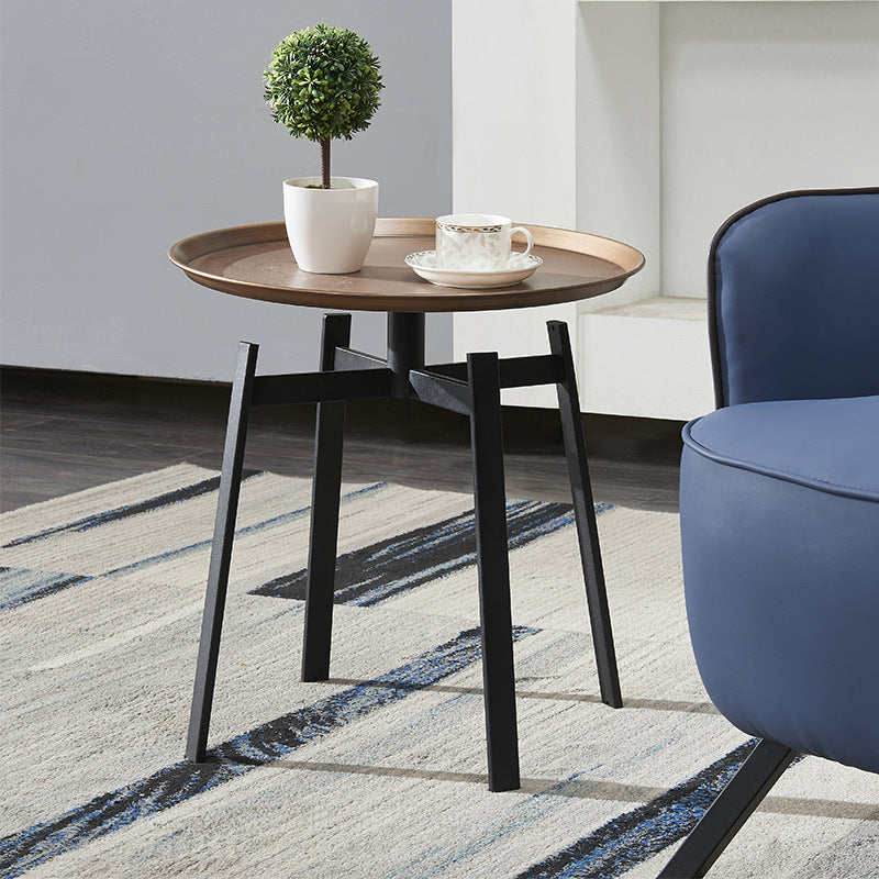 Bari Brown Stainless Steel Side Table 18.89&