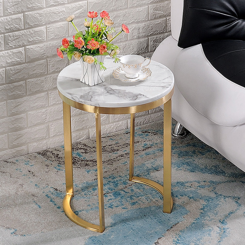 Altamura Marble Side Table 19.69"D