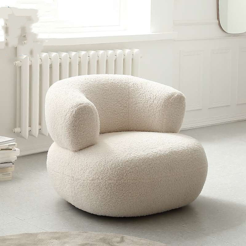 Palerm White Sherpa Lamb Single Sofa 34.25"D