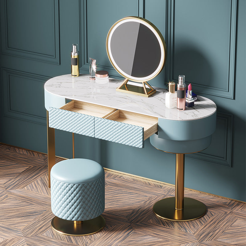 Anzio Roma Blue Slate Makeup Vanities 47.24"D