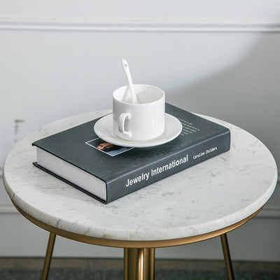 Brescia Marble Side Table 17.71''D