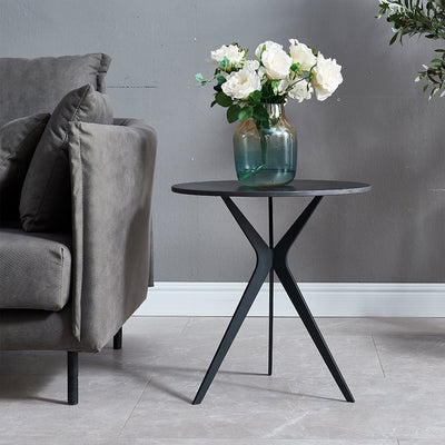 Bergamo Slate Side Table 19.68''D