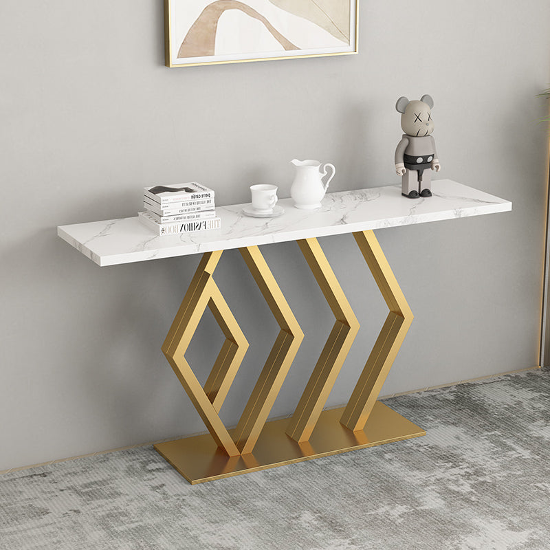  Sarcedo White Marble Console Table 47.24"D