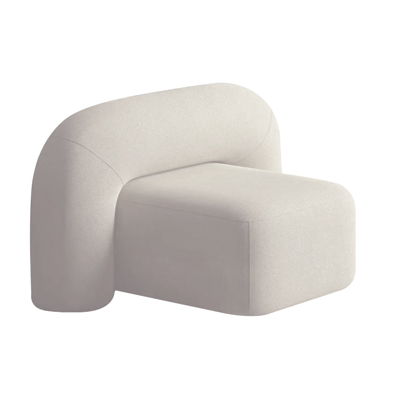 Palerm White Sherpa Lamb Velvet Sofa Chair 26.77"D