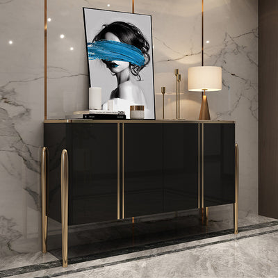 Frosinone Black Solid Wood Sideboard 47.24"D