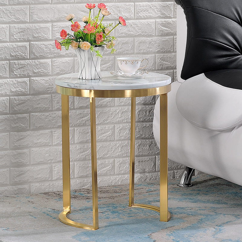 Altamura Marble Side Table 19.69"D