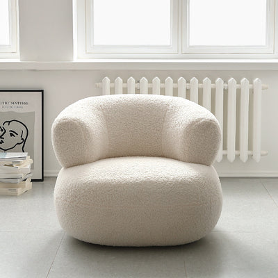 Palerm White Sherpa Lamb Single Sofa 34.25"D