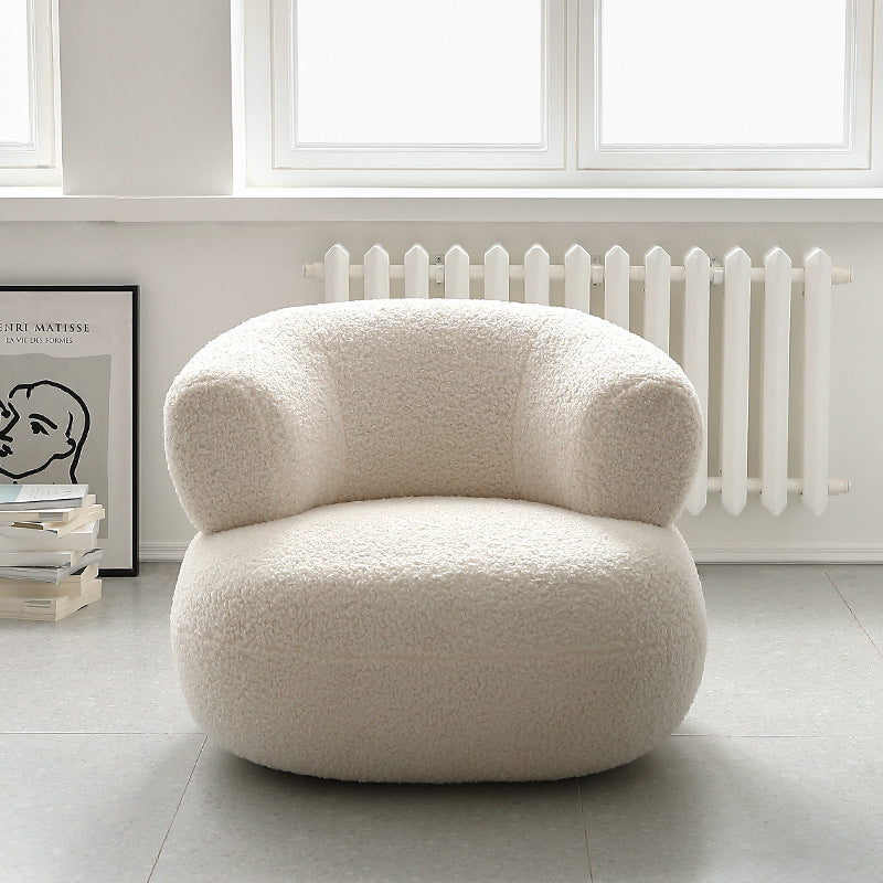 Palerm White Sherpa Lamb Single Sofa 34.25"D