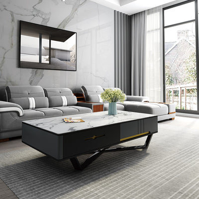 Bergamo Grey Slate Coffee Table 51.18"D