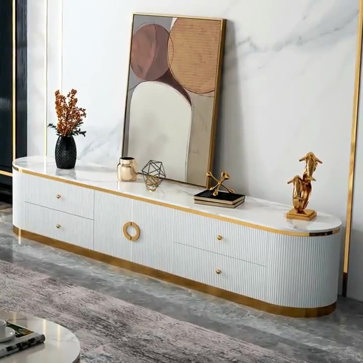 Biella White Slate TV Stand 70.86&
