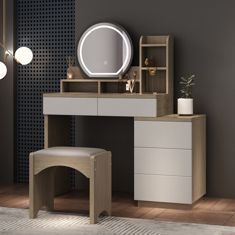 Noto Grey Solid Wood Makeup Vanity 47.24"D