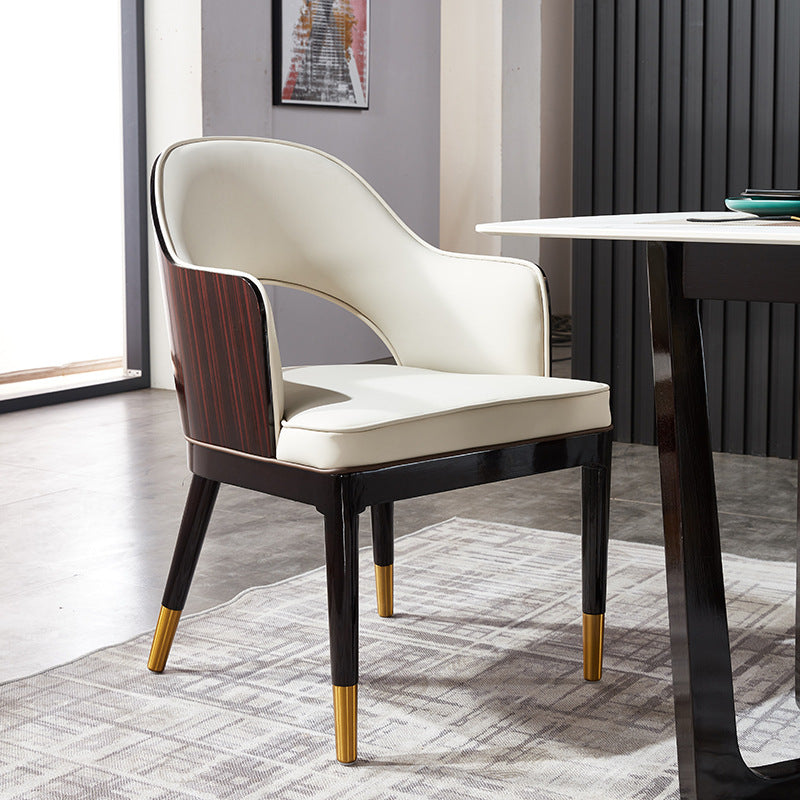 Pomezia Microfiber leather Dining Chairs 22.83"D  (with 2 chairs)