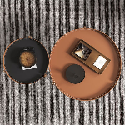 Capri  Carbon Steel Coffee Tables 31.49''D+19.68''D