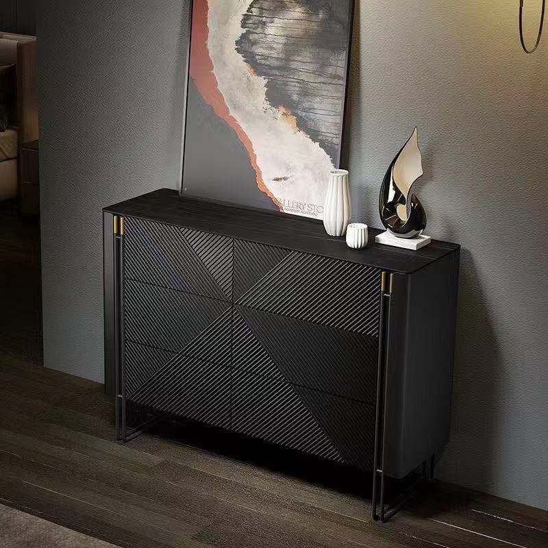 Pistoia Black Solid Wood Dresser 47.24"D