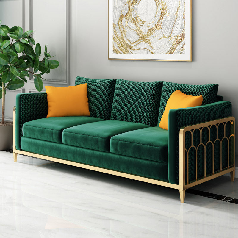 Naples Green Corduroy Cafe Sofa 59.06"D
