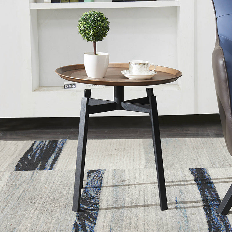 Bari Brown Stainless Steel Side Table 18.89&