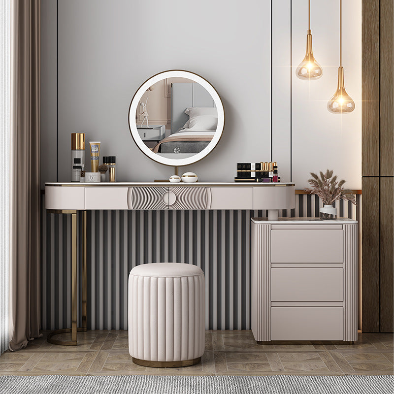 Gallarate Beige Slate Makeup Vanity 39.37"D+15.74"D
