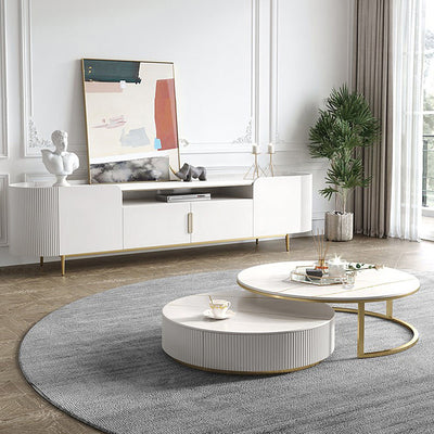 Saronno Beige Slate TV Stand 70.87"D 