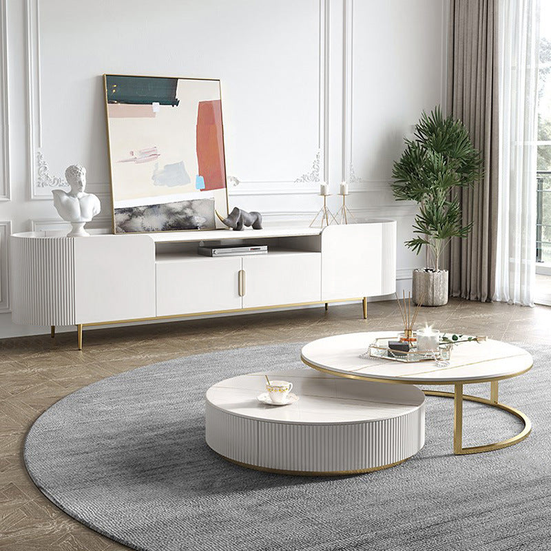 Saronno Beige Slate TV Stand 70.87"D 