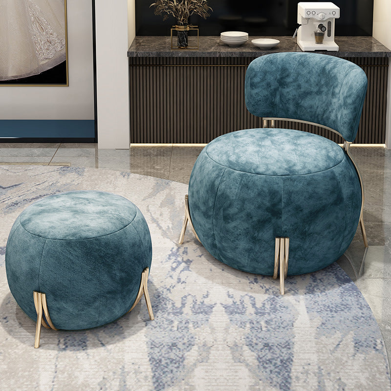 Naples Blue Corduroy Velvet Chair 34.82"D