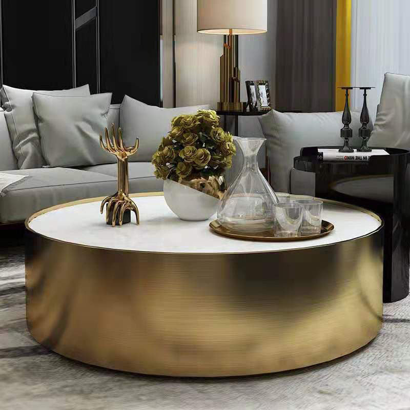 Segrate White and Gold Coffee Table 39.37&