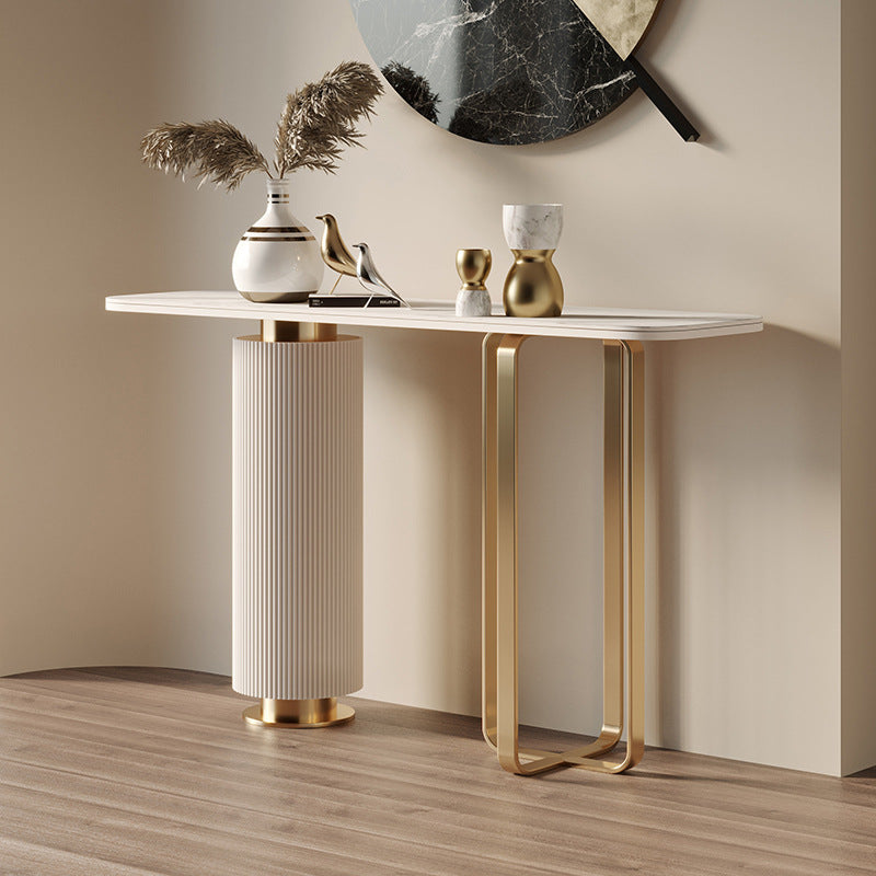 Iglesias White Slate Console Table 47.24"D