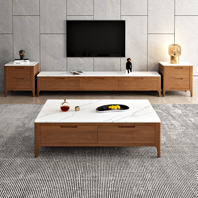 Turin Ash Wood Living Room Sets 78.74"D+51.18"D