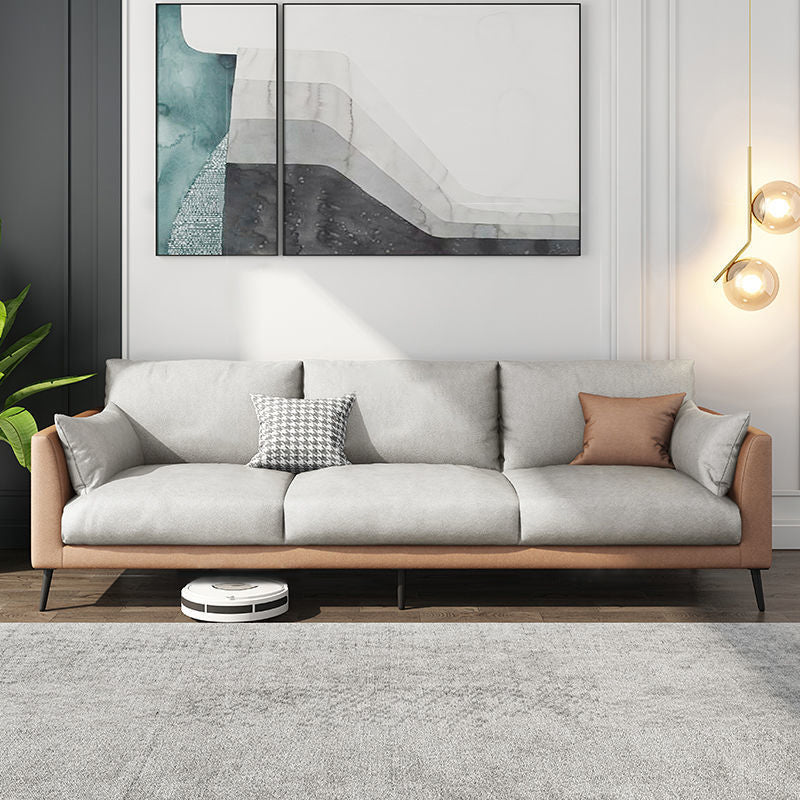 Belluno White Technology Cloth Sofa 83.46"D