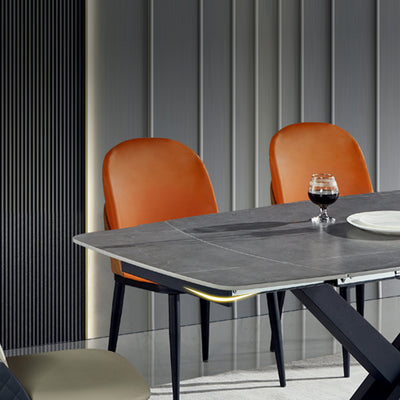 Bergamo Grey Slate Dining Table 47.24"D