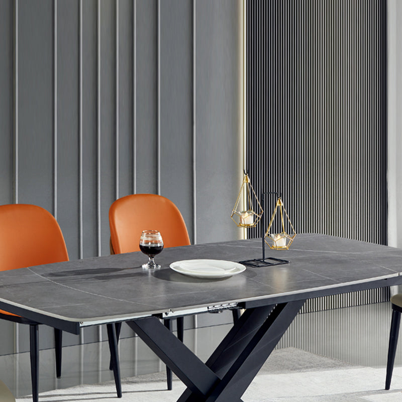 Bergamo Grey Slate Dining Table 47.24"D
