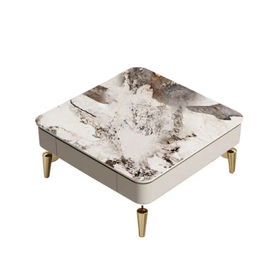 Liguria White Slate Coffee Table 43.31"D