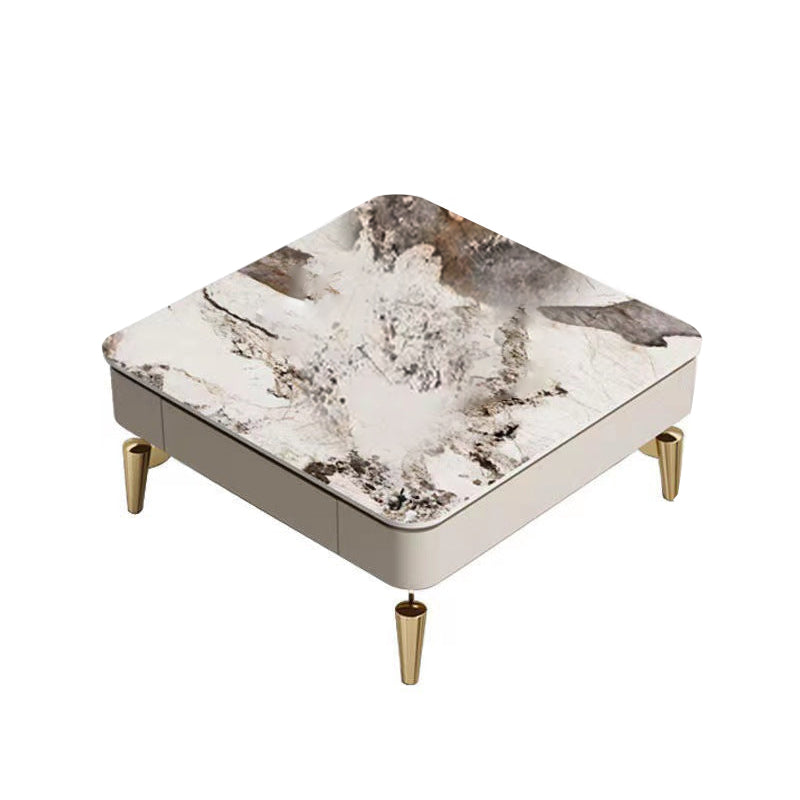 Liguria White Slate Coffee Table 43.31"D