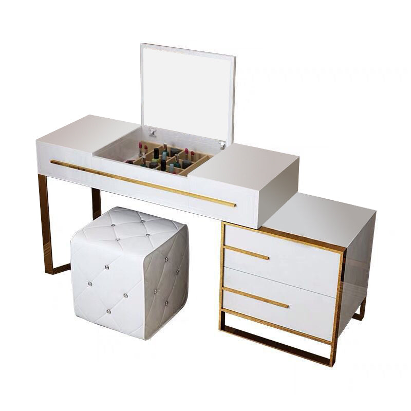 Tivoli Black and White Solid Wood Makeup Vanities 47.24"D
