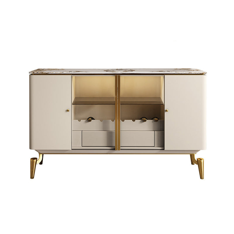 Liguria White Slate Kitchen Sideboard Table 47.24"D