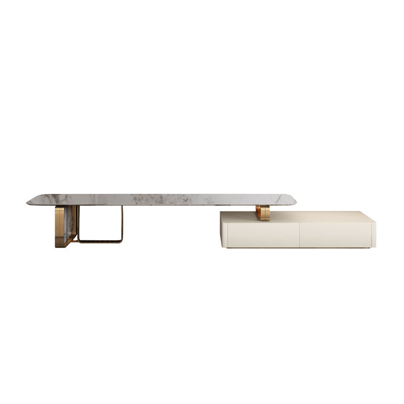 Faenza White Slate TV Stand 70.84"D