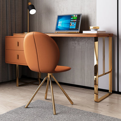 Vicenza Grey  Leather Desk 47.24"D